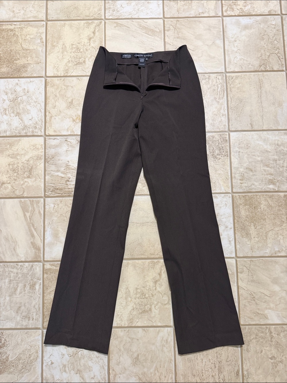 Dark Brown Women’s Dress Pants - Straight Leg